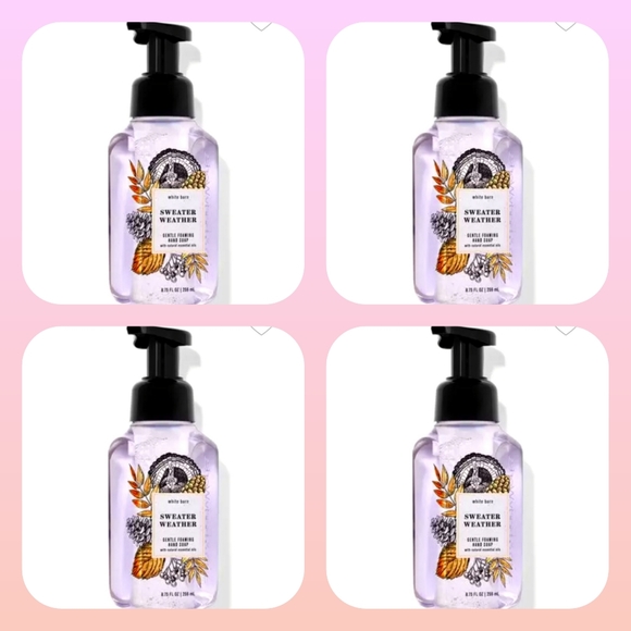 FOUR (4) SWEATER WEATHER GENTLE FOAMING HAND SOAPS - Picture 1 of 1